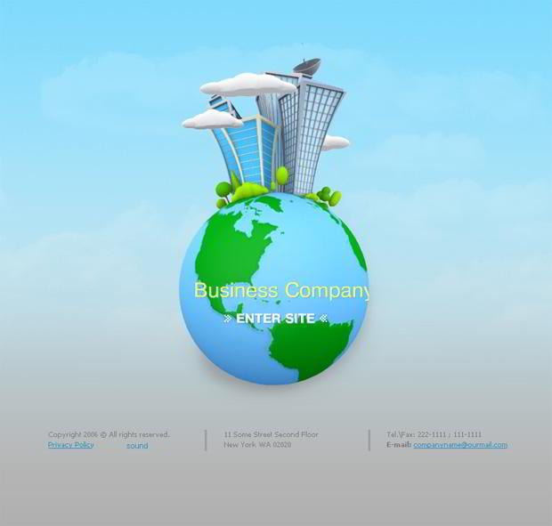 web design with globe image - BC Globe